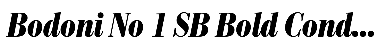Bodoni No 1 SB Bold Condensed Italic